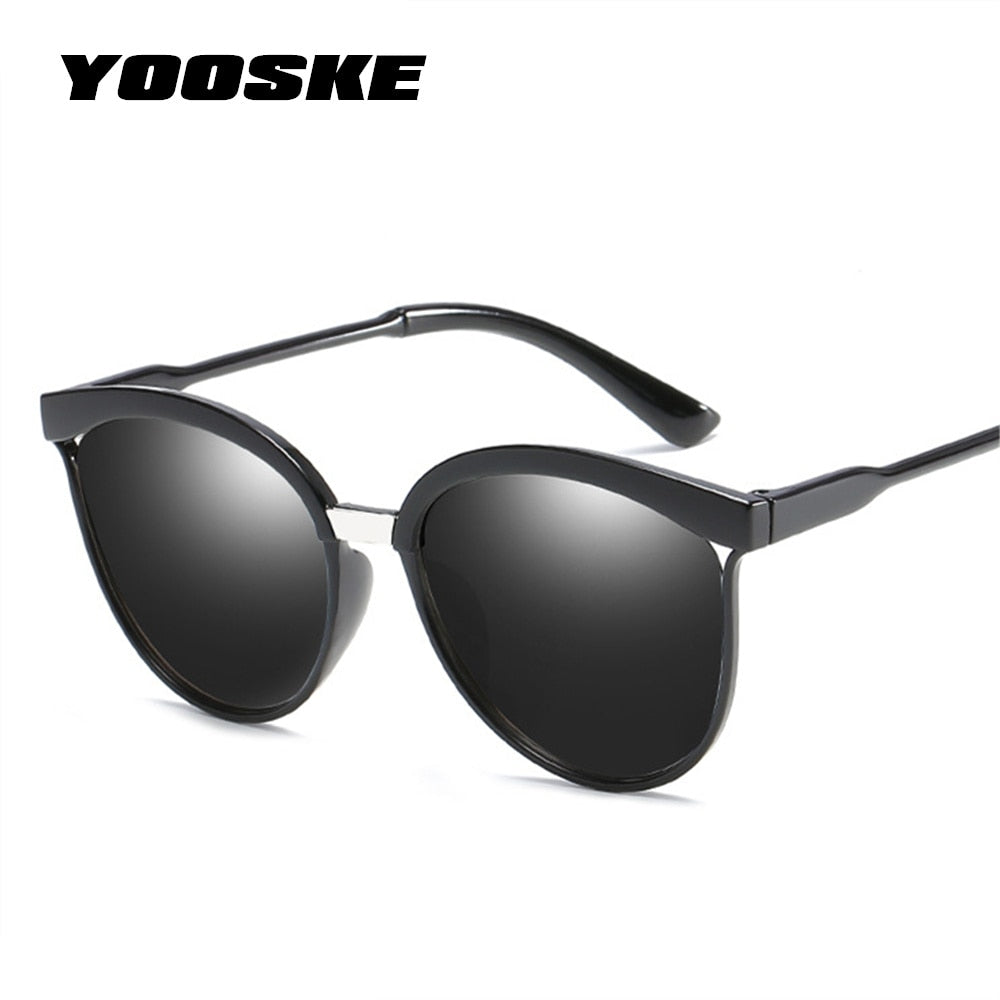 YOOSKE Cat Eye Sunglasses Women Men Vintage Mirror Sunglass Womens Brand Designer Retro Sun Glasses Goggles Eyewear UV400