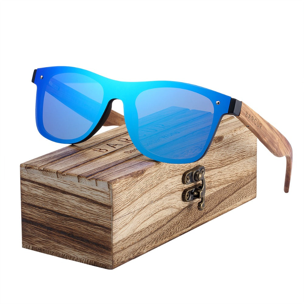 BARCUR Trending Styles Rimless Wooden Sunglasses Men Square Frame Women Sun Glasses Oculos Gafas