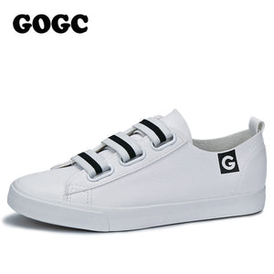 GOGC 2018 Women Flat Shoes Breathable Ladies Leather Shoes Autunm Creepers Casual Slip on Women Shoes Causal Shoes Slipony Women