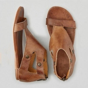 Women Shoes Soft Women Casual Summer Shoes Female Zip Plus Size 35-43 Sandals Beach Shoes Women