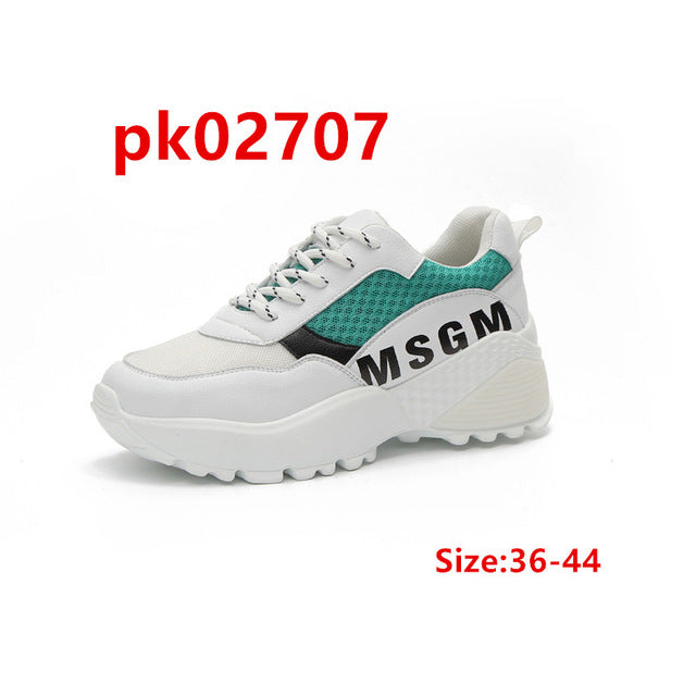 2018 Spring New Korean School Flat Spelling Within Increase Small White Woman Flowers And Plants Women's Shoes Piece Of HairALEX