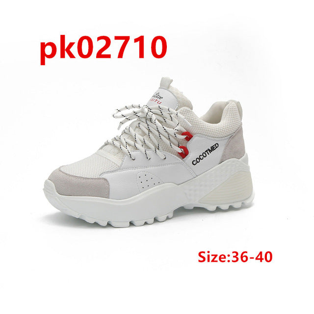 2018 Spring New Korean School Flat Spelling Within Increase Small White Woman Flowers And Plants Women's Shoes Piece Of HairALEX