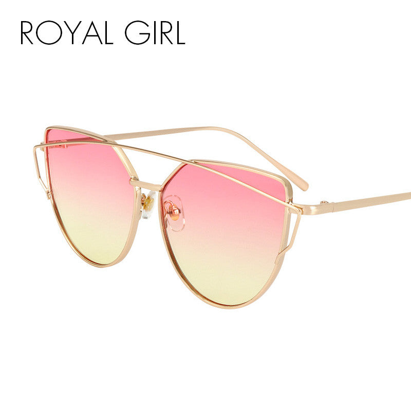ROYAL GIRL High Quality Vintage Women Sunglasses Metal Frame Cat eye Sun glasses Ombre Shades ss720