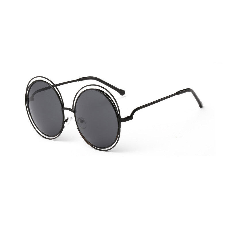 ROYAL GIRL NEW High Quality Elegant Round Wire Frame Sunglasses Women Mirror gradient Glasses shades Oversized Eyeglasses ss076